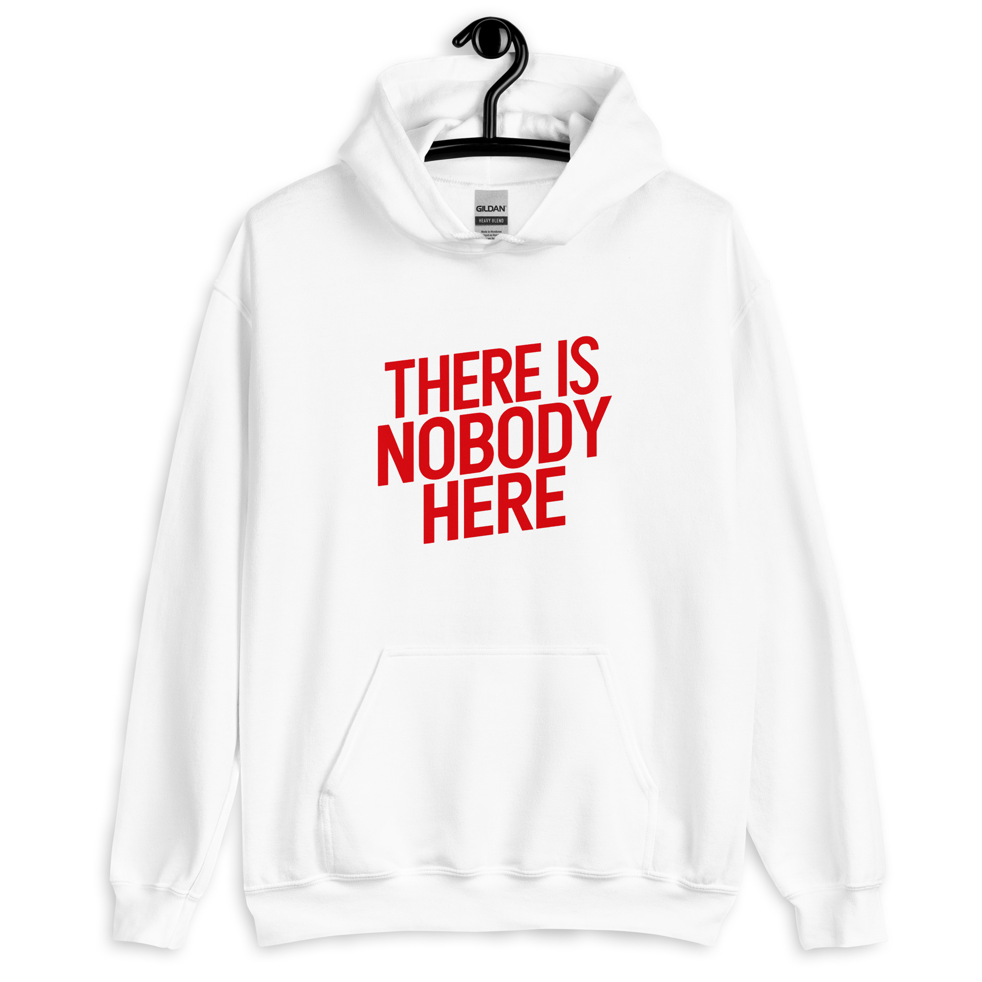 There Is Nobody Here – Black & White Arsenal Chant Hoodie - Image 2